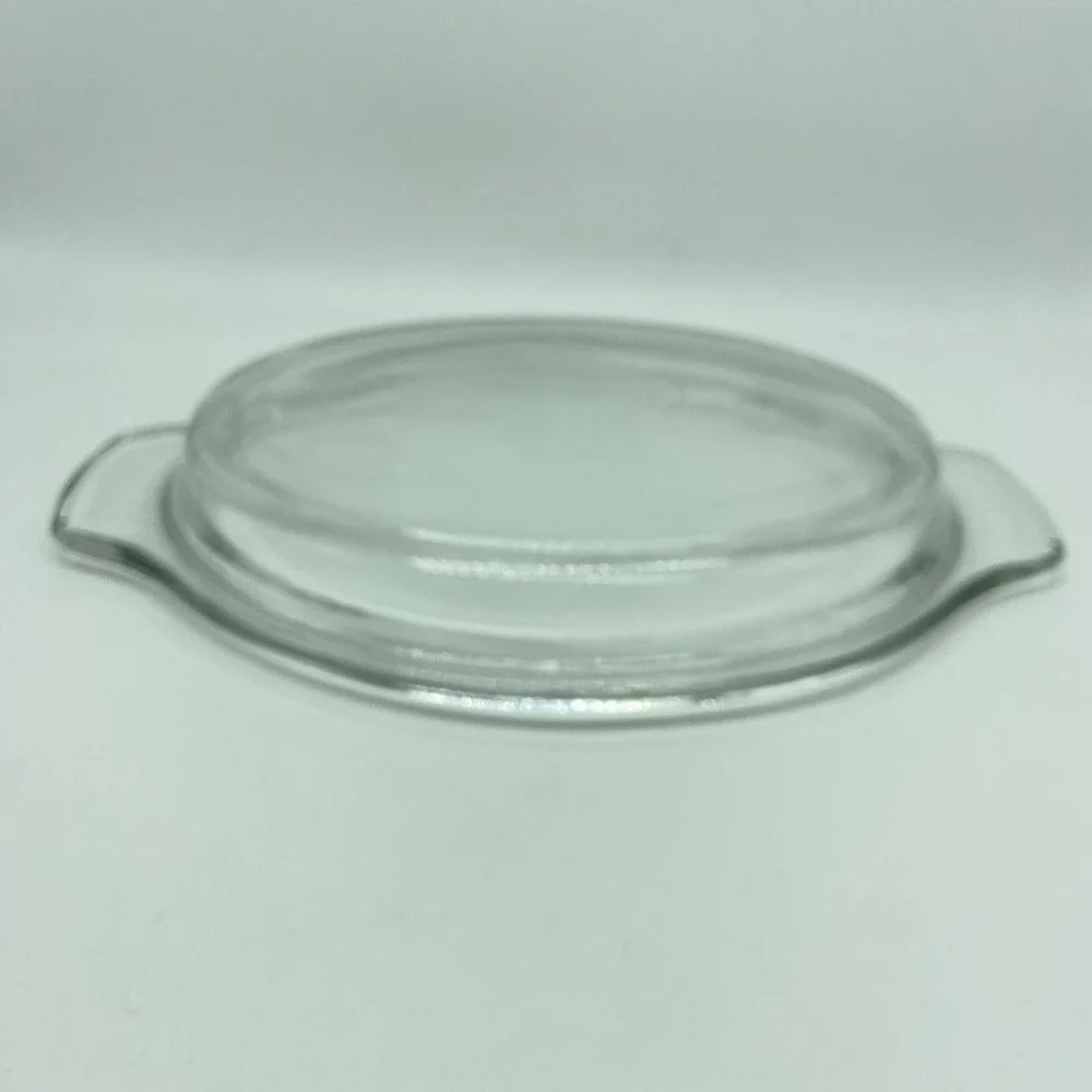 Clear Glass Oval Casserole Lid Vintage Replacement Baking Dish Cover Retro